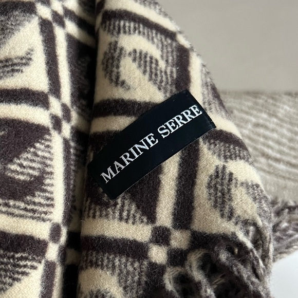 NWT Marine Serre Brown Wool Scarf - Picture 7 of 10